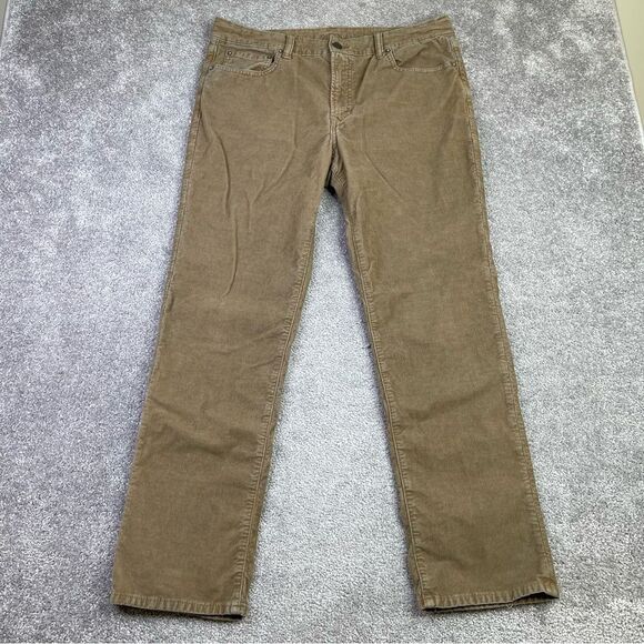 American Eagle Corduroy Pants Men’s 36X29 Brown Straight Mid-Rise Preppy - Picture 1 of 12